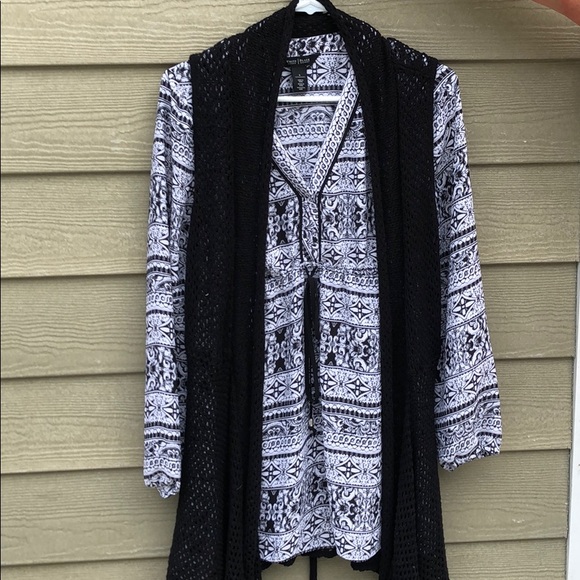 black and white dress with black vest - Picture 1 of 3